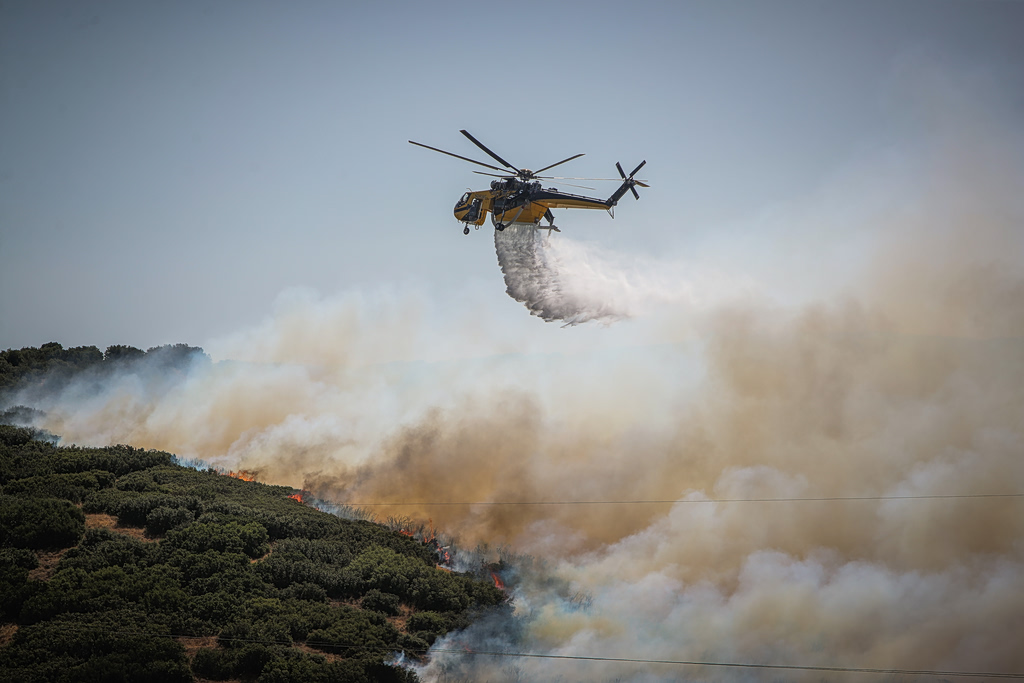 Πυρκαγιά βρίσκεται σε εξέλιξη σε αγροτοδασική έκταση στο Σουφλί