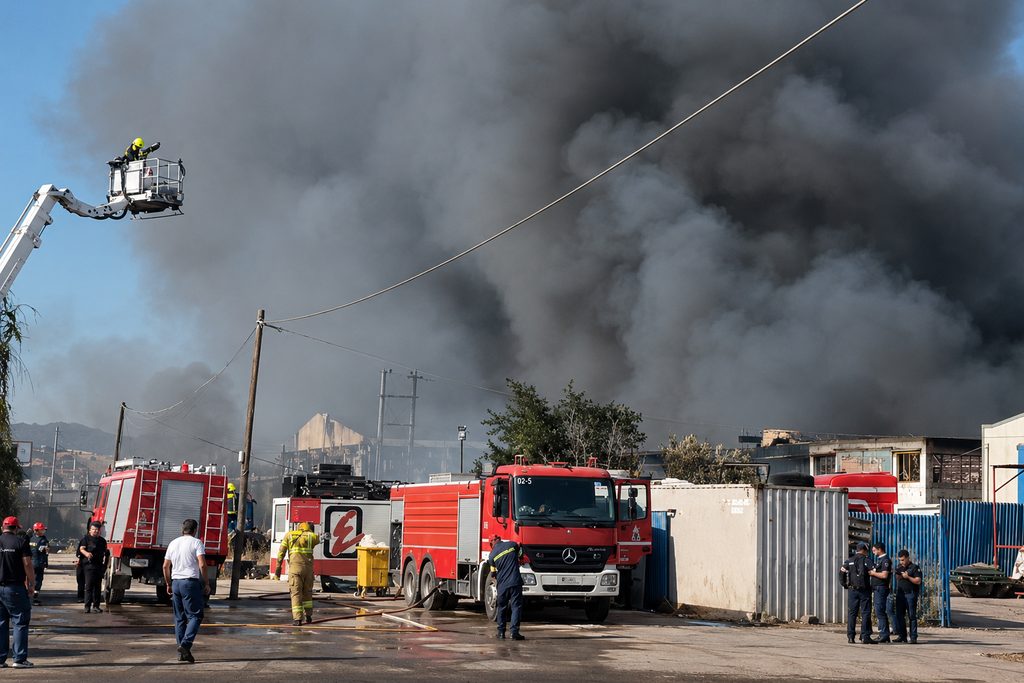 Ασπρόπυργος: Πυρκαγιά σε επιχείρηση ανακύκλωσης – Σήμανε το 112, πληροφορίες για τραυματίες
