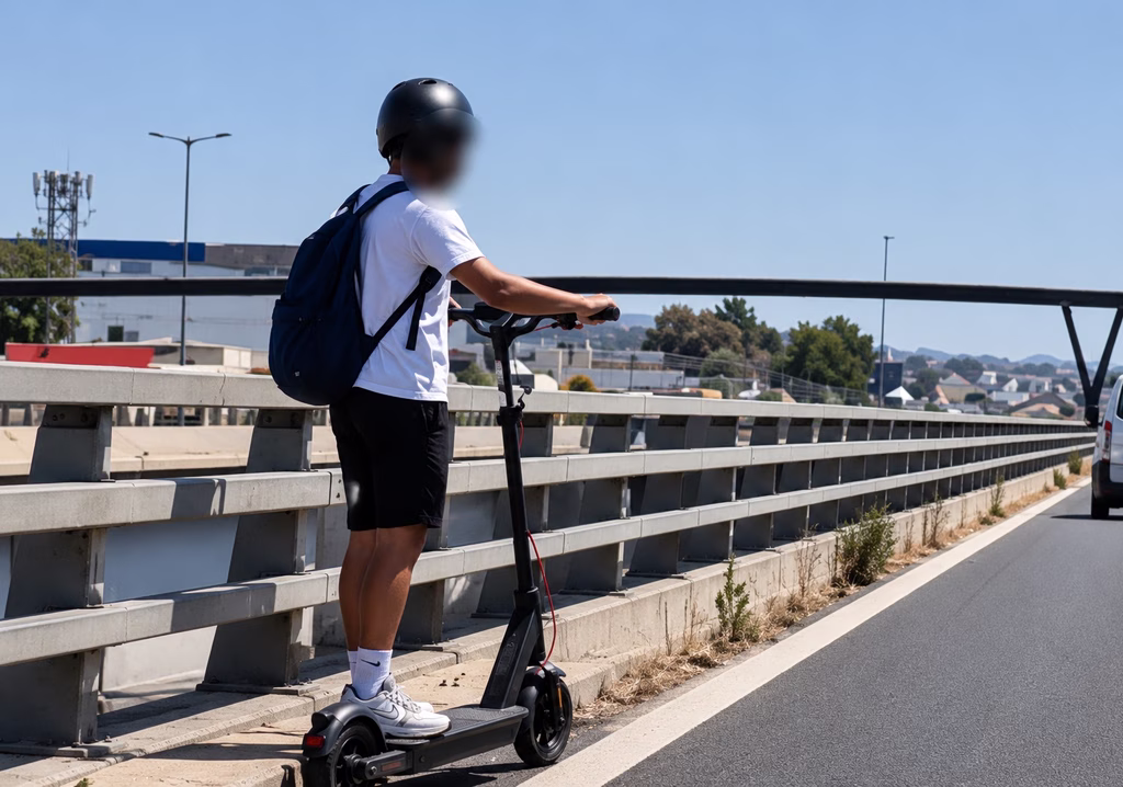 Οδηγός με πατίνι «εγκλωβίστηκε» στην εθνική οδό – Η επιχείρηση… απελευθέρωσής του (video)